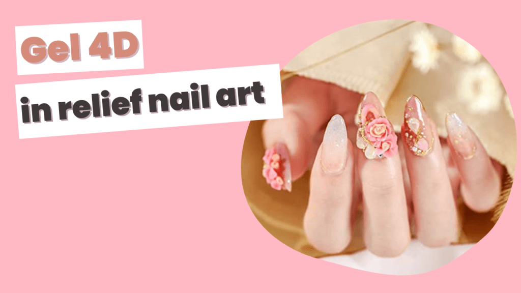 uv gel 4d modeling nail art