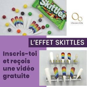 Vidéo gratuite ongle L'effet Skittles