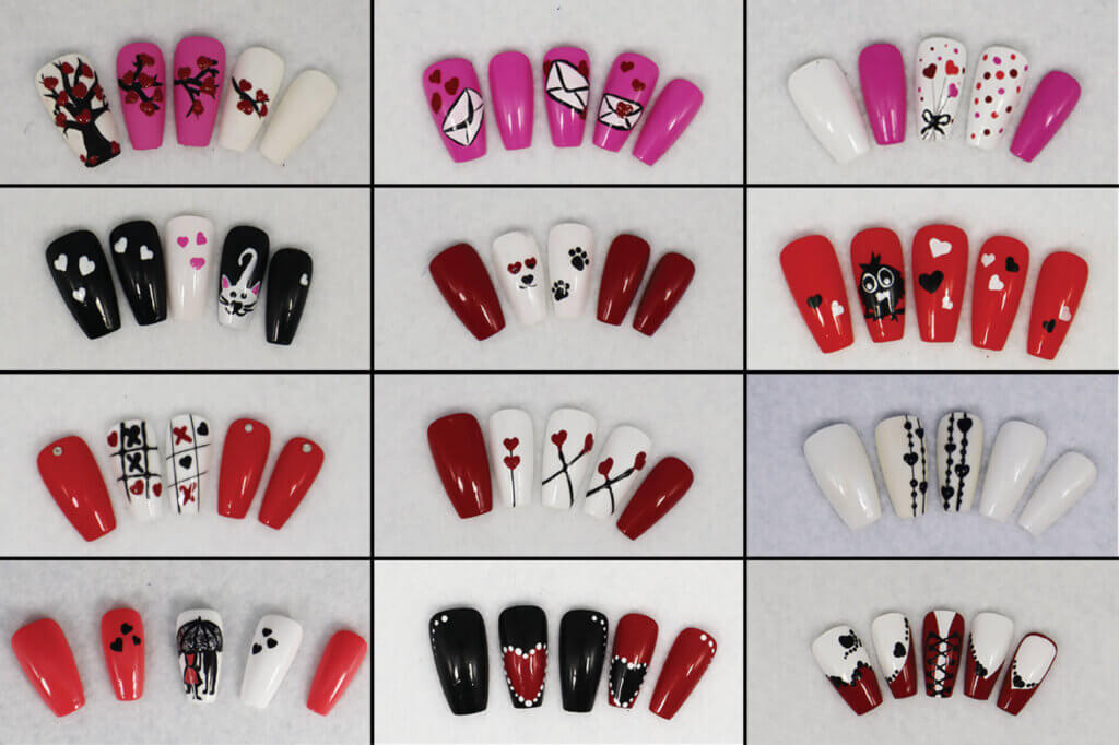 Nail art Saint Valentin vernis à ongles