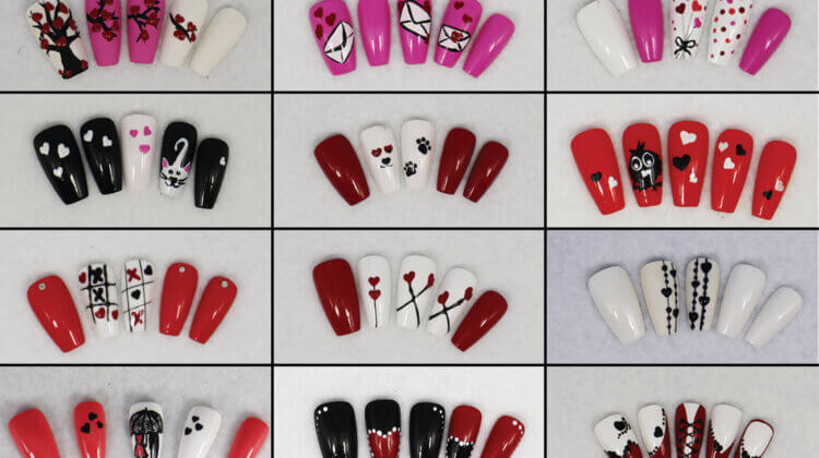 Nail art Saint Valentin vernis à ongles