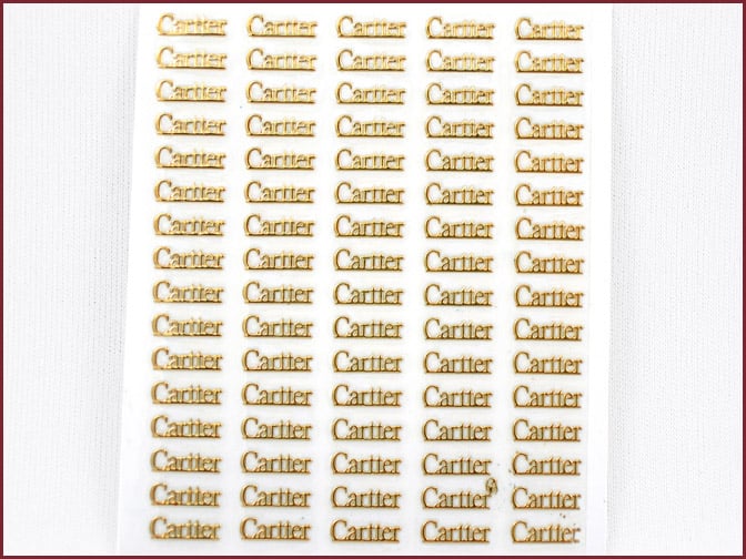 Décalques 3-D modèle 020 Cartier Or