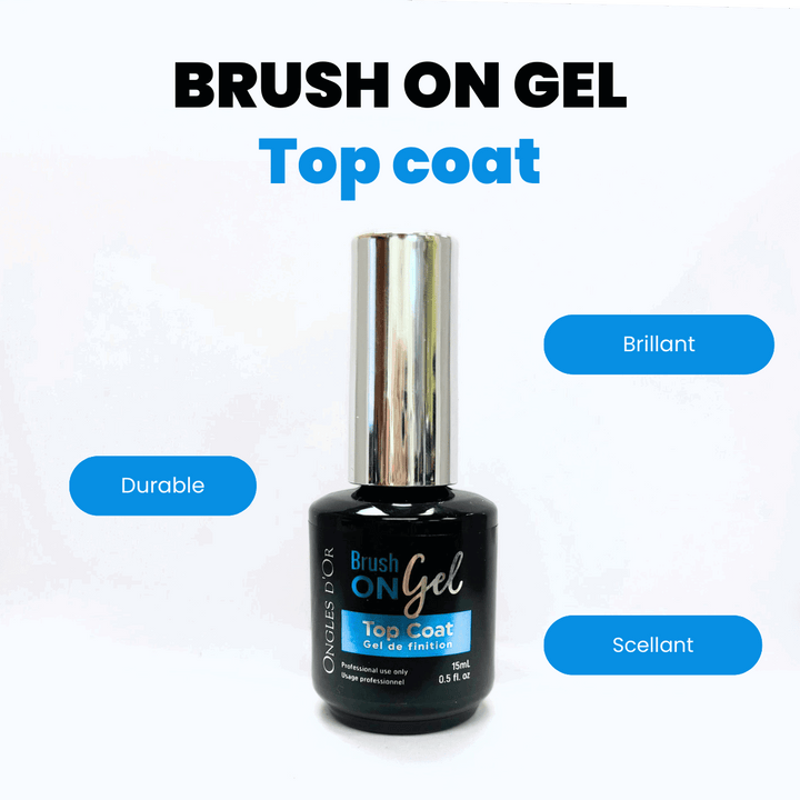 Brush On Gel Top Coat 15mL