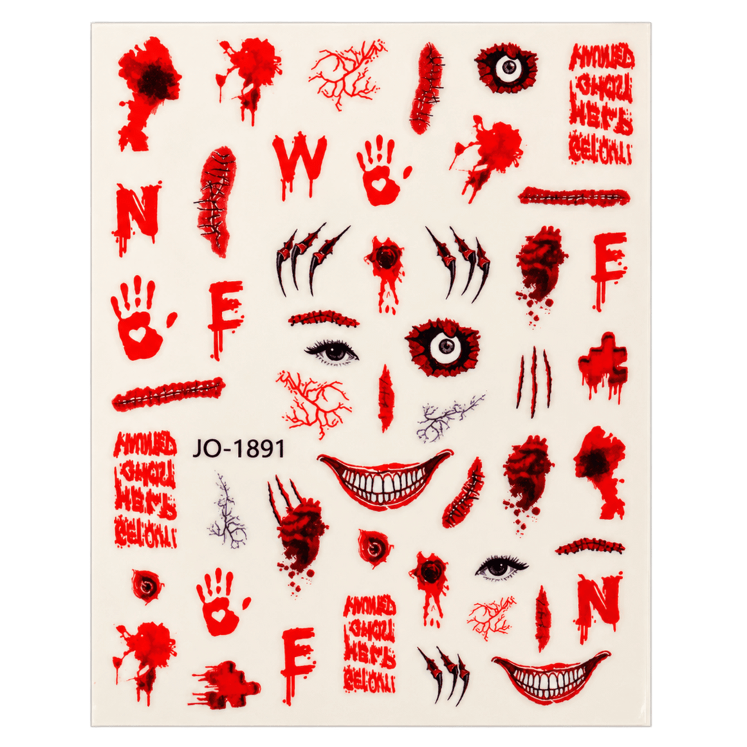 Décalques 3D Halloween Rouge 