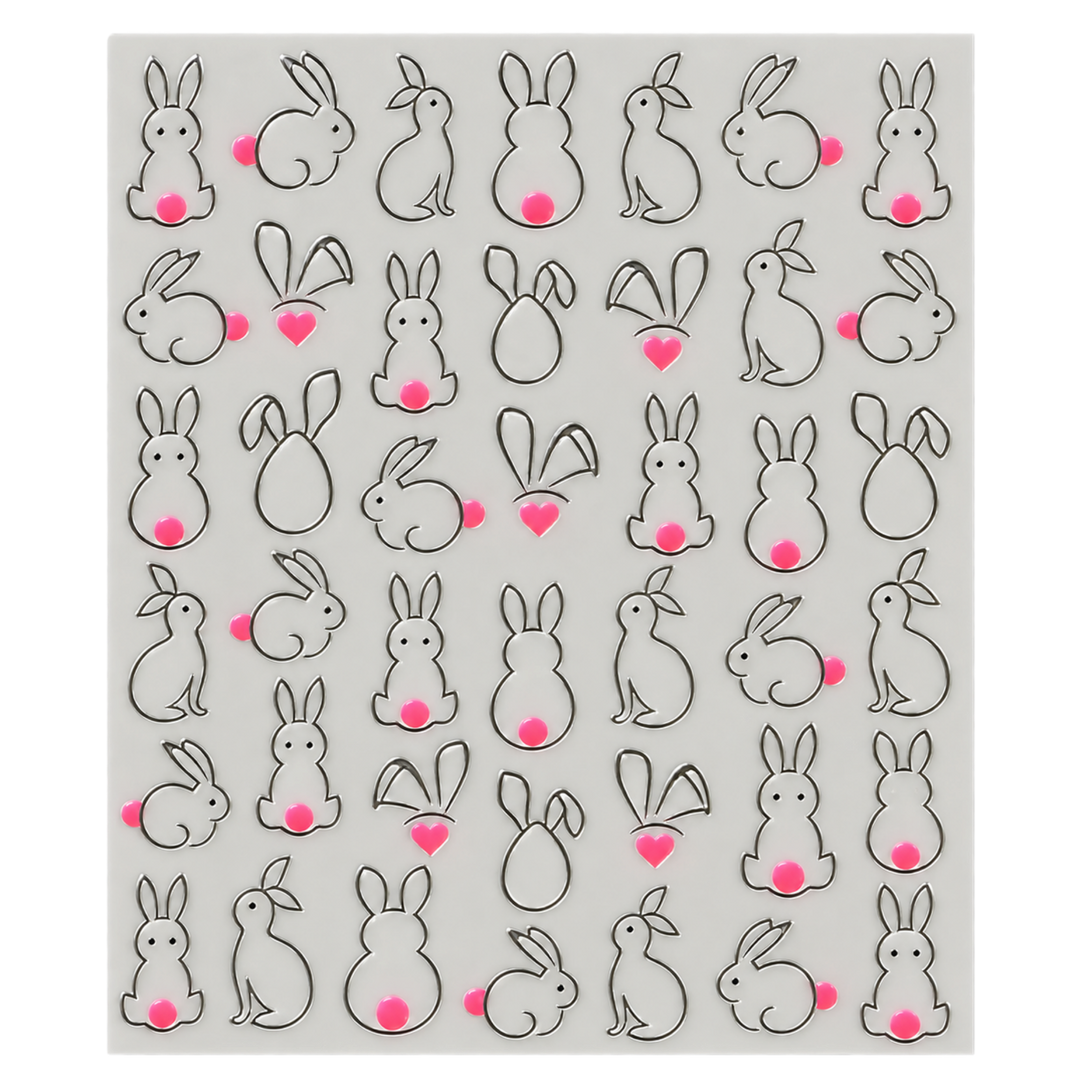 Autocollants pour Ongles - Lapins