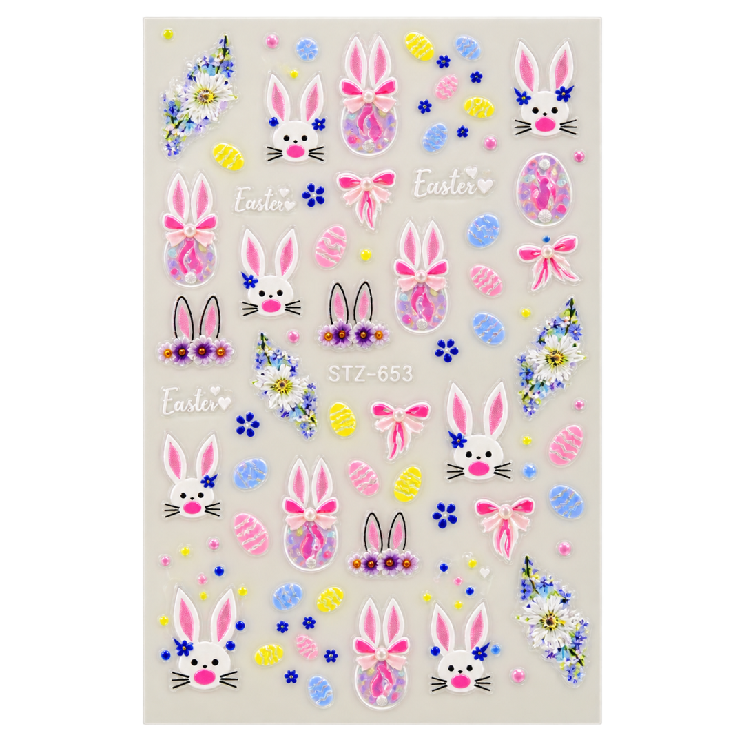 Autocollants pour Ongles - Lapins
