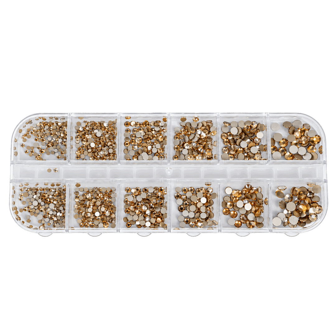 Ensemble Nail Art Pierres Dorées