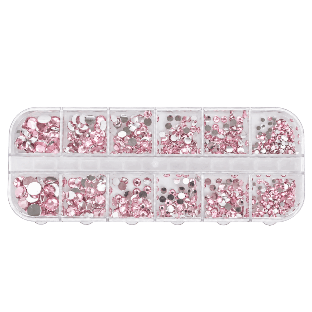 Ensemble Nail Art Pierres Roses