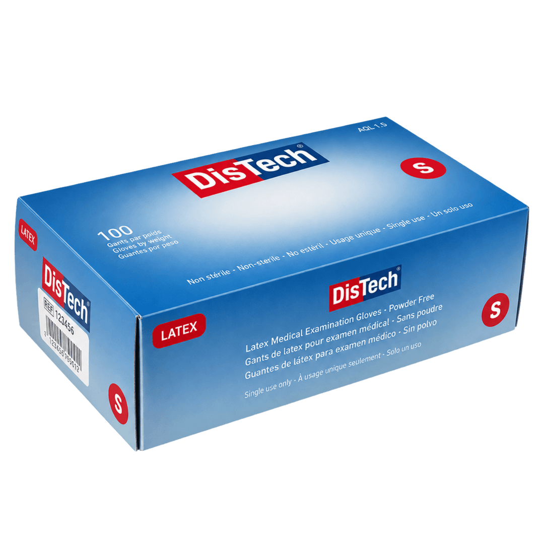 Gants Latex Distech Légerement Poudré Petit