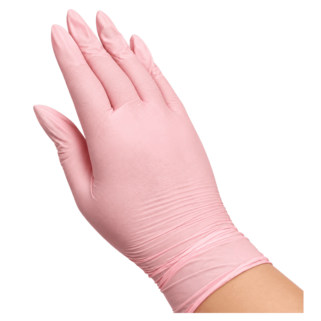 Light Pink Powder-Free Nitrile Gloves Small (100pcs)