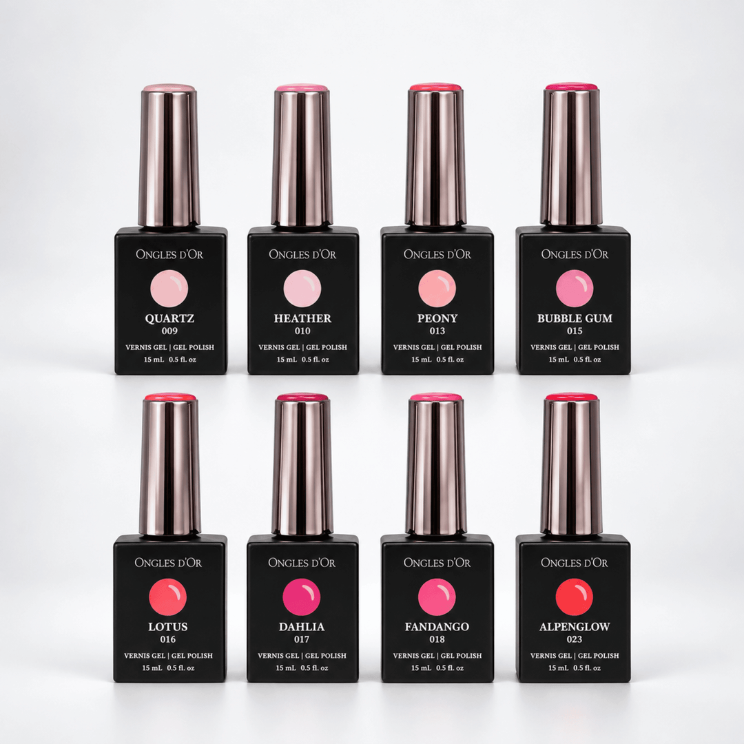 ensemble vernis gel rose collection Ongles d&