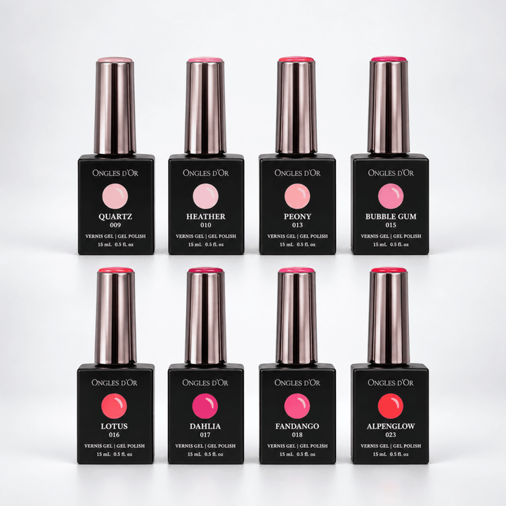 ensemble vernis gel rose collection Ongles d&