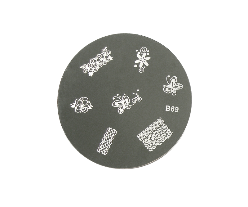 plaque stamping resille papillon dentelle
