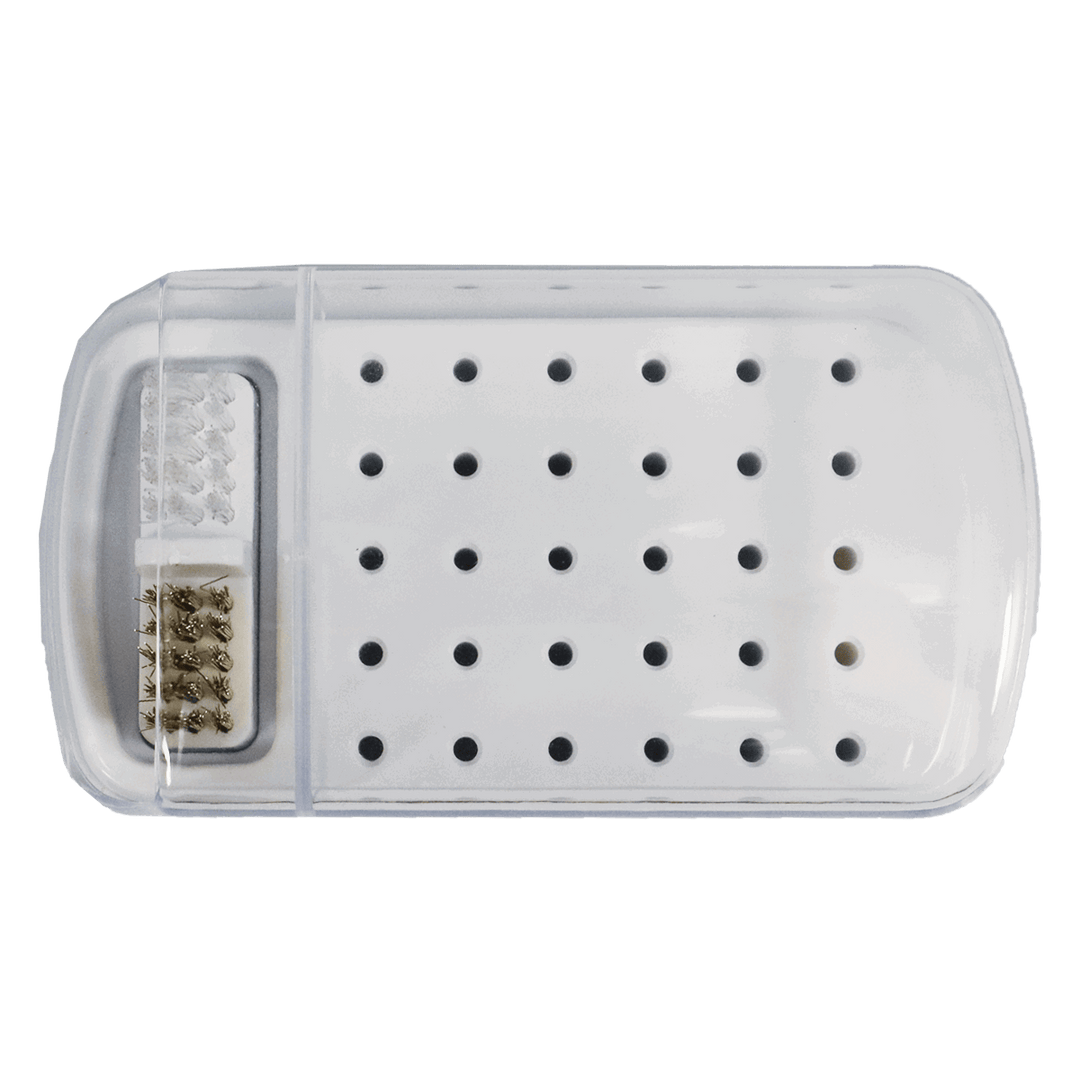 Boitier pour Embouts de Limes avec Brosse Nettoyante Blanc (30 emplacements)