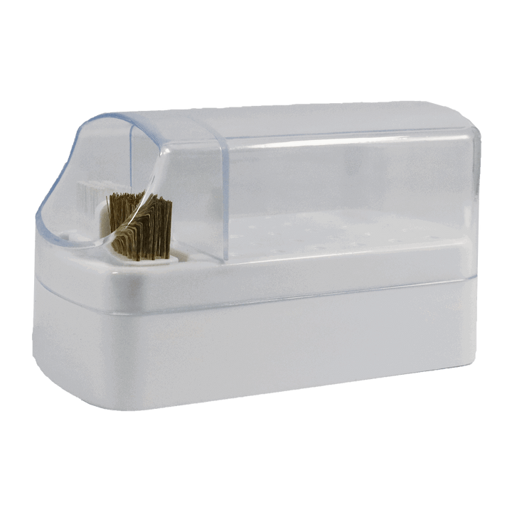 Boitier pour Embouts de Limes avec Brosse Nettoyante Blanc (30 emplacements)