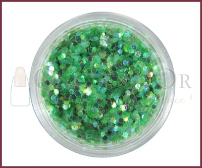 hexagone ongles vert