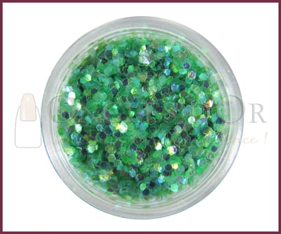Hexagone vert ongles