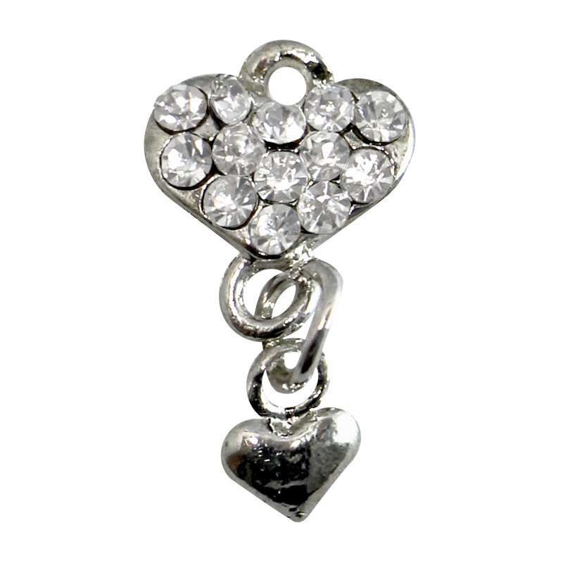 Bijou pour ongles en forme de coeur