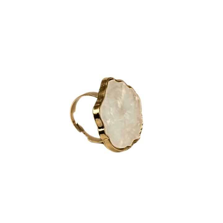 Bague Pierre en Résine pour Nail Art - Blanc