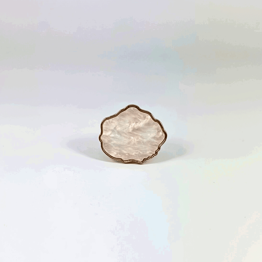 Bague Pierre en Résine pour Nail Art - Blanc