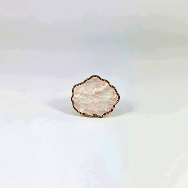 Bague Pierre en Résine pour Nail Art - Blanc