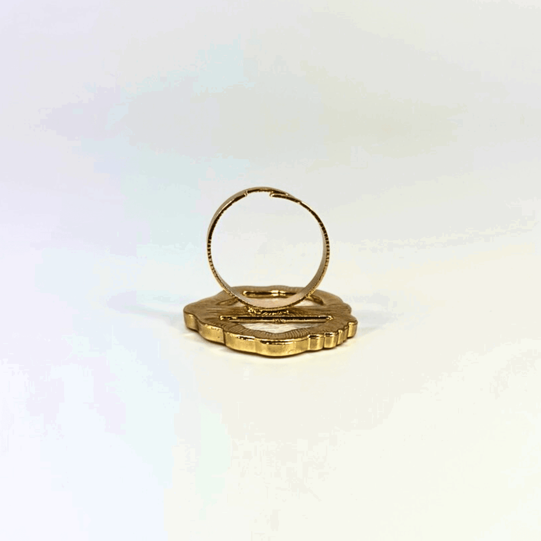 Bague Pierre en Résine pour Nail Art - Blanc