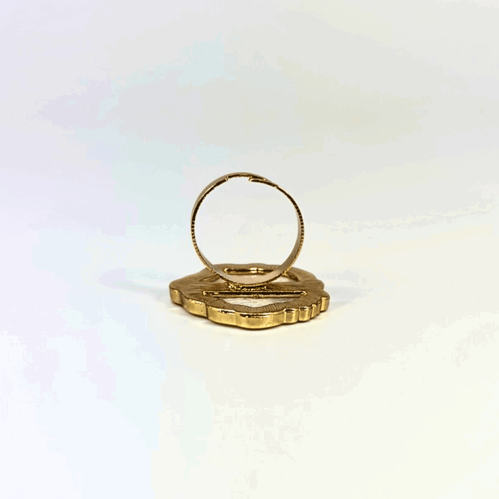 Bague Pierre en Résine pour Nail Art - Blanc