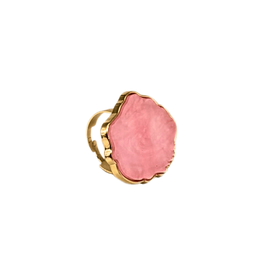 Bague Pierre en Résine pour Nail Art - Rose