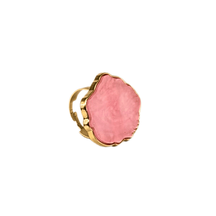 Nail Art Resin Stone Ring - Pink