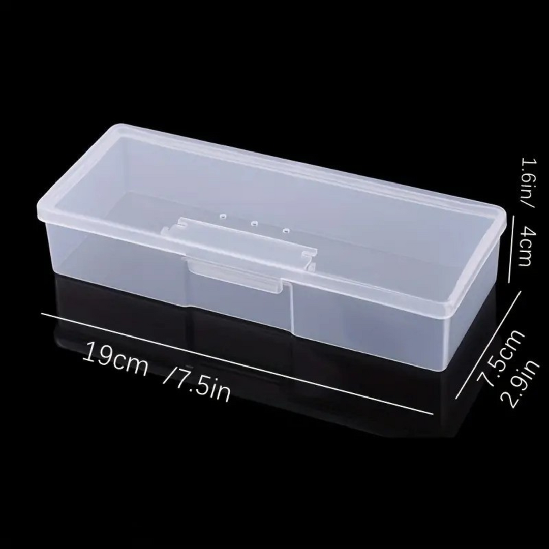 Nail Storage Box 19 x 7.9cm - Clear