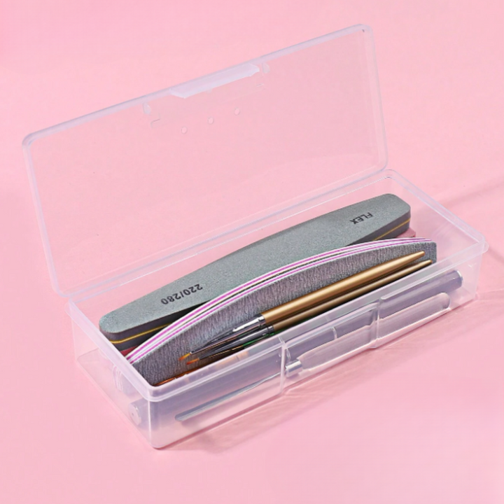 Nail Storage Box 19 x 7.9cm - Clear