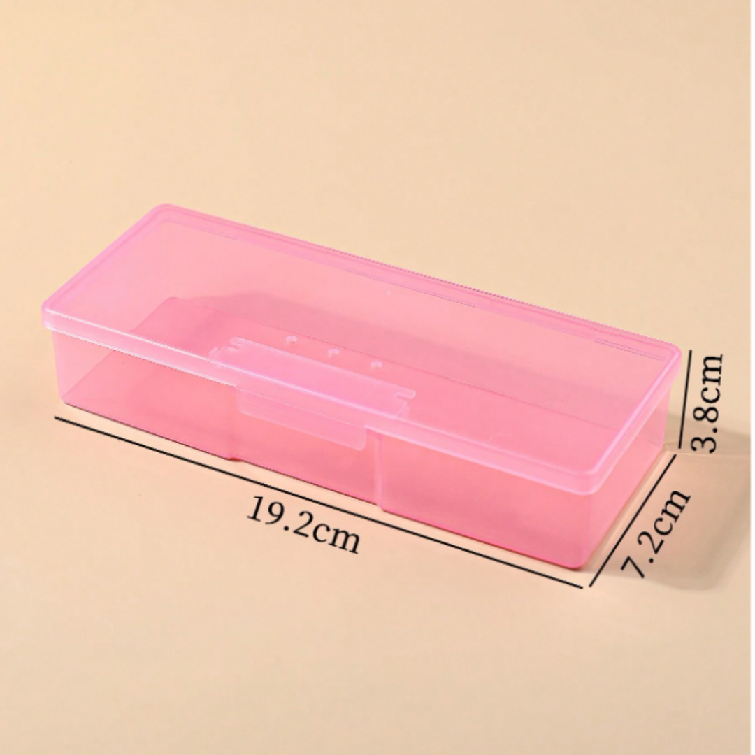 Nail Storage Box 19 x 7.9cm - Pink