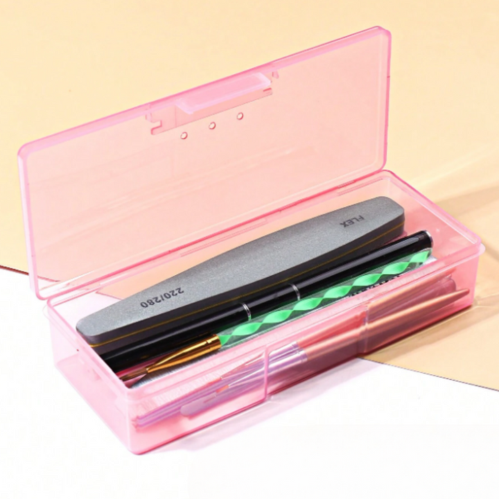 Nail Storage Box 19 x 7.9cm - Pink