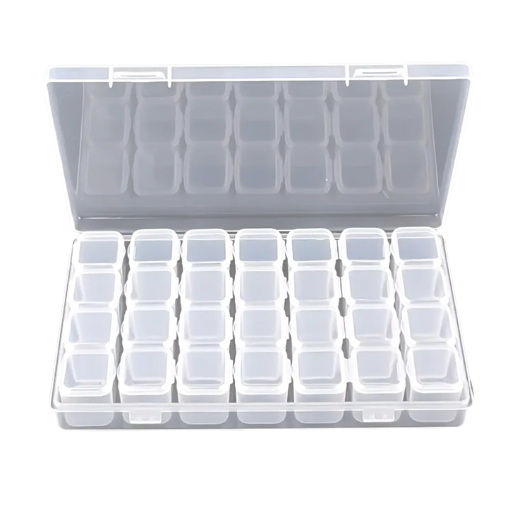 Storage box for decorations 15 compartments - Clear