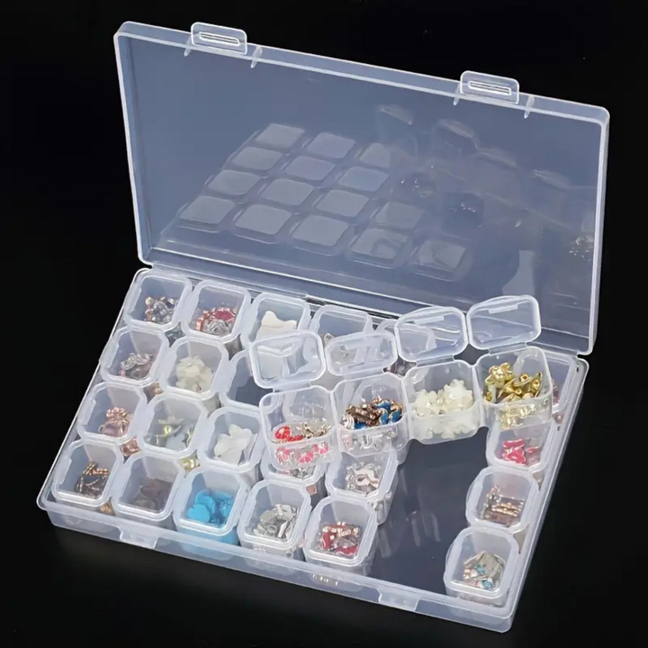 Storage box for decorations 15 compartments - Clear