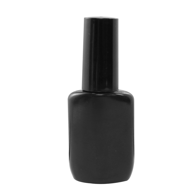 Empty Plastic Bottle with Cap - 15 mL - Black