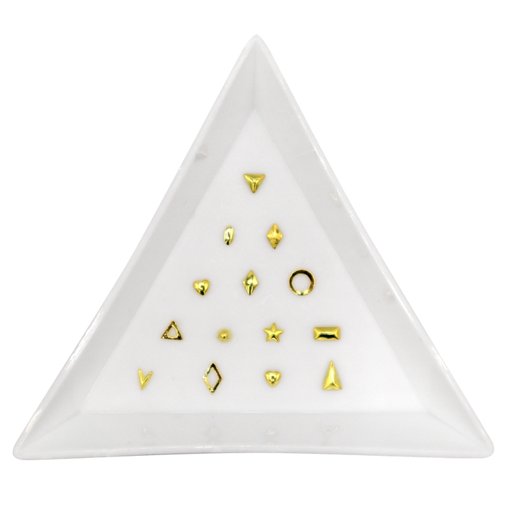 Decorative Metallic Studs - Gold  - Geometrical Shapes 