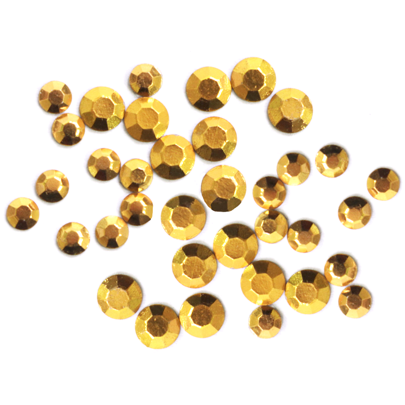 Decorative Metallic Shapes - Gold Stone