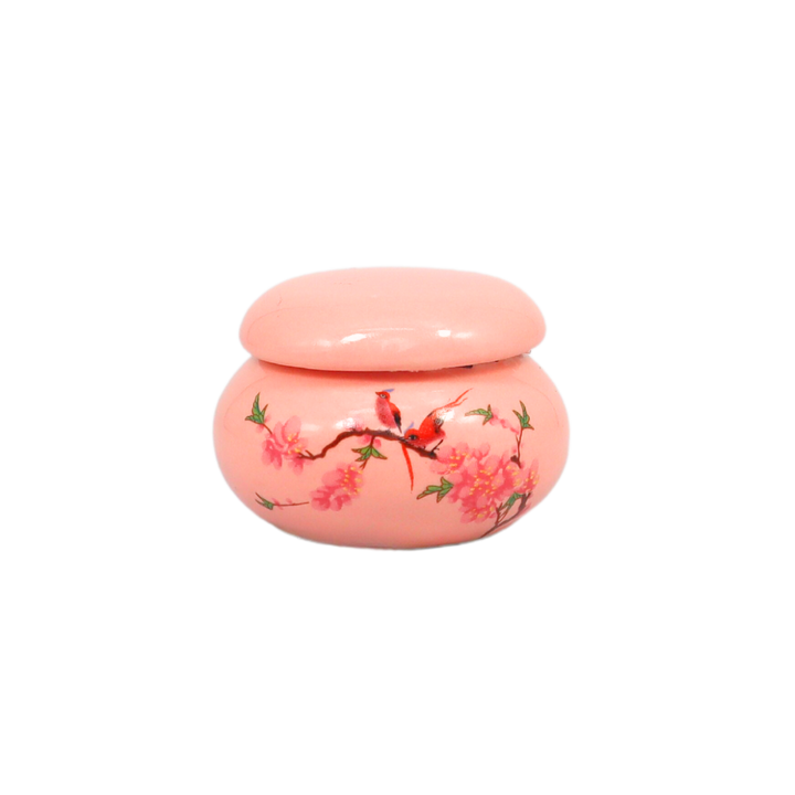 Round Ceramic Nail Cup for Acrylic Liquid Pink (47mm diam.)