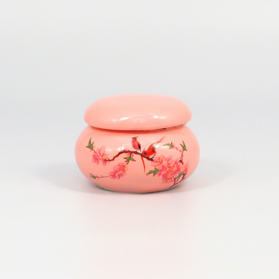 Round Ceramic Nail Cup for Acrylic Liquid Pink (47mm diam.)