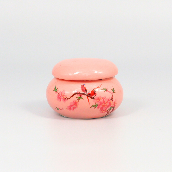 Round Ceramic Nail Cup for Acrylic Liquid Pink (47mm diam.)