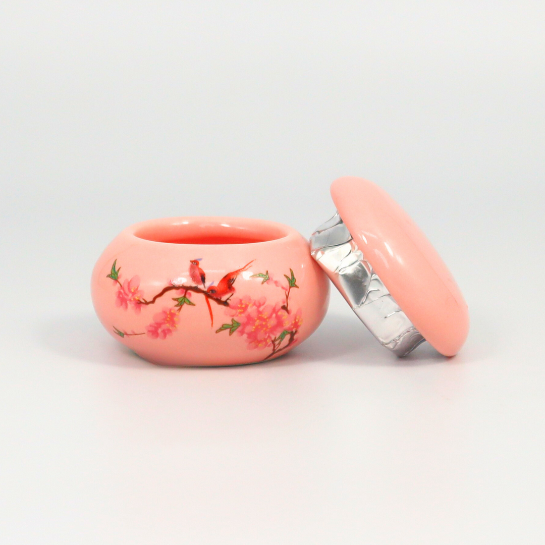 Round Ceramic Nail Cup for Acrylic Liquid Pink (47mm diam.)