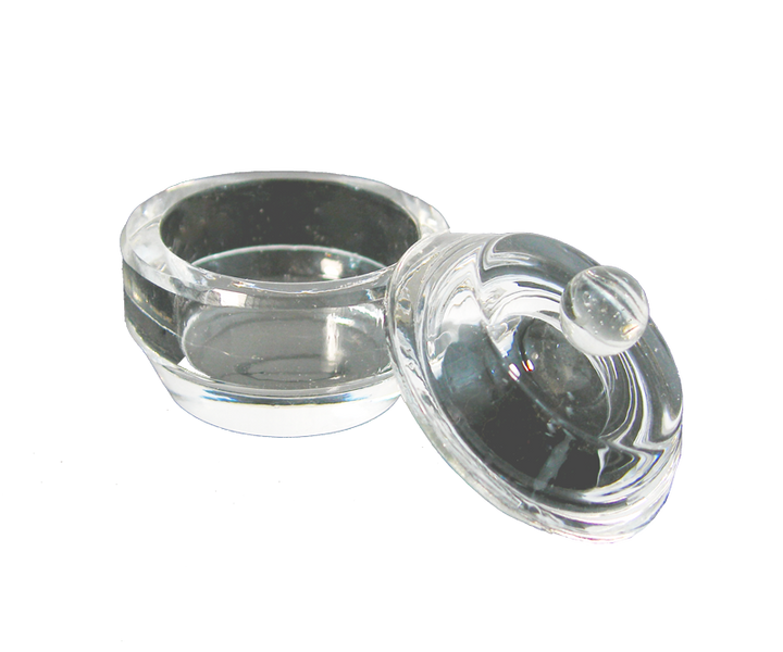 Contenant Cristal pour Poudre Rond Lisse