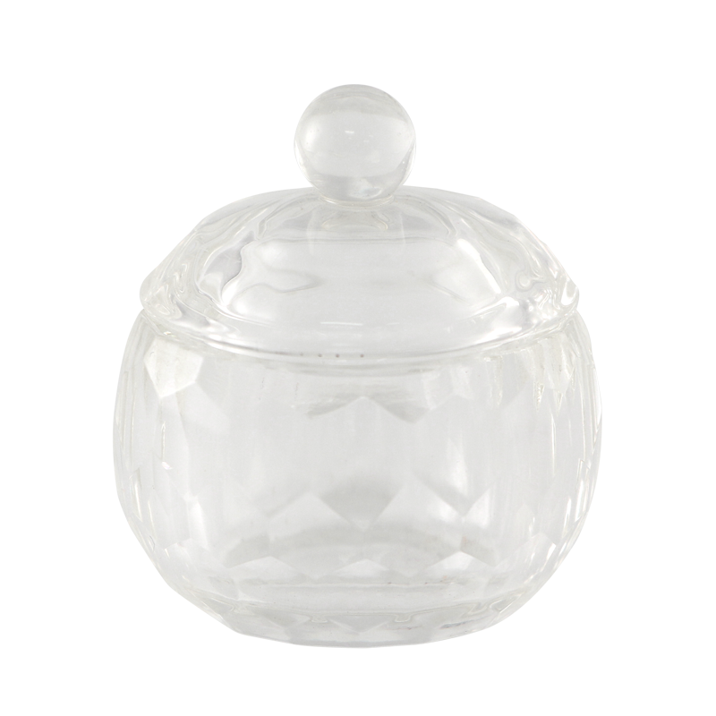 Contenant Cristal pour Poudre Rond Nid d'Abeille