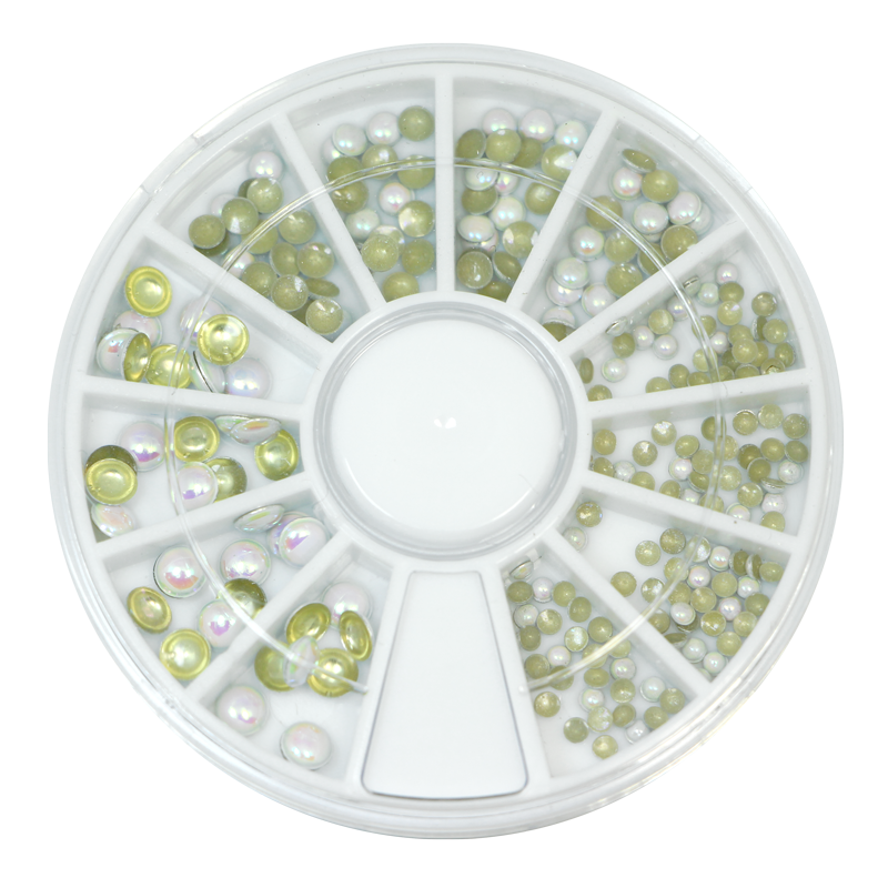 Decorative metal studs - holographic white