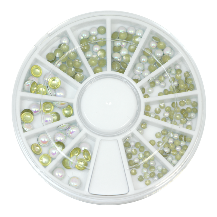 Decorative metal studs - holographic white