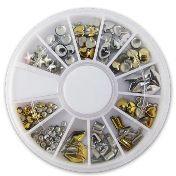 Decorative Metal Studs - Gold and Silver
