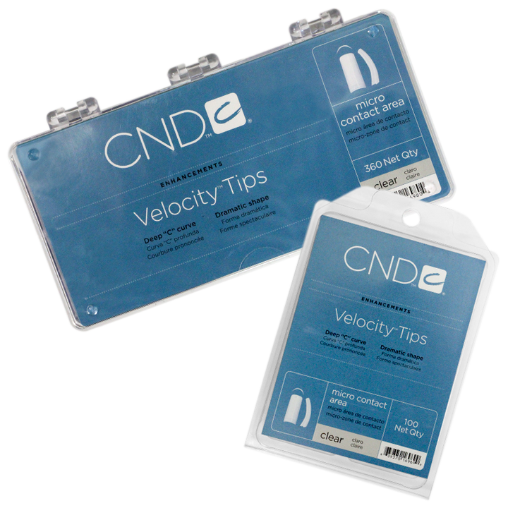 CND Prothèses Velocity Tips Claires - boite