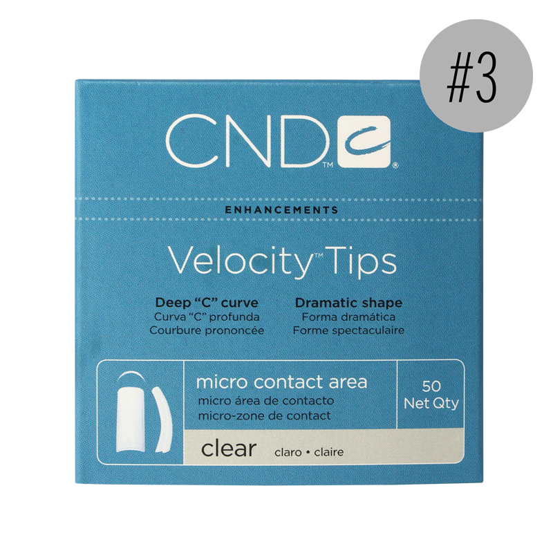 CND Prothèses Velocity Tips Claires #3, 50pcs