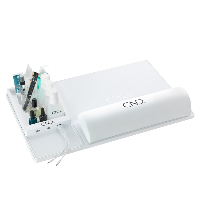 CND Caddie Plateau avec Coussin et 3 Ports USB
