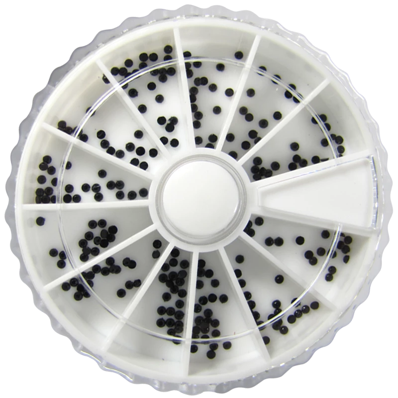 Rhinestone Wheel - Round Shaped - Black Color 1.5w